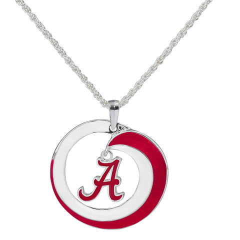 Alabama Crimson Tide Swirl Necklace