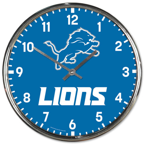 Detroit Lions 12" Chrome Wall Clock  OUT OF STOCK