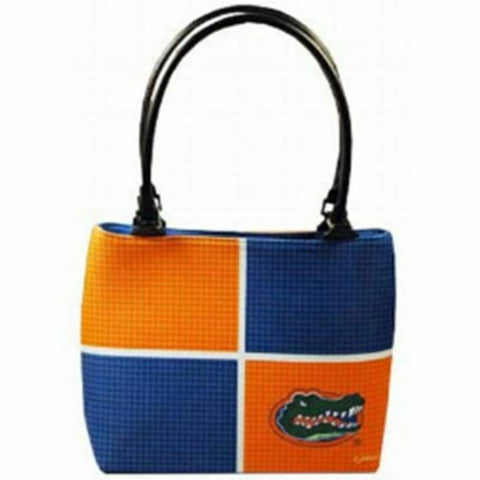 Florida Gators Blue and Orange Gingham Print Purse