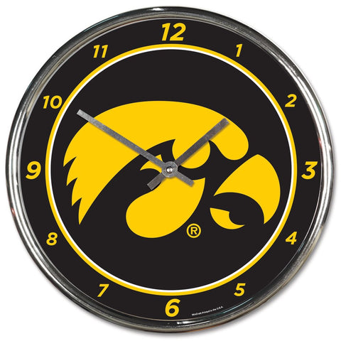 Iowa Hawkeyes Chrome Wall Clock (OUT OF STOCK)