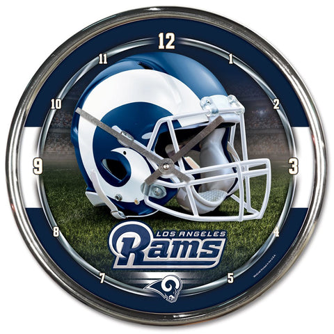 Los Angeles Rams 12" Chrome Wall Clock (OUT OF STOCK)