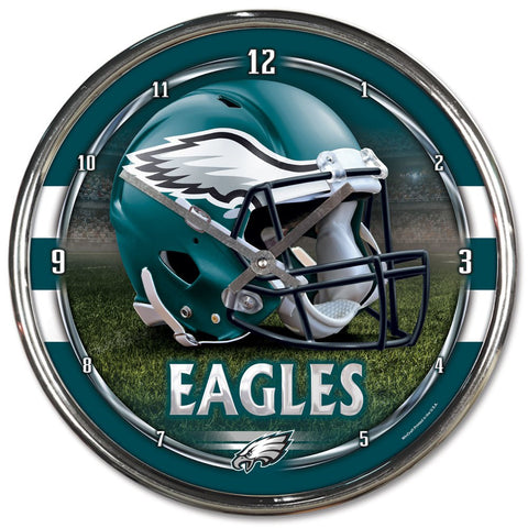 Philadelphia Eagles 12" Chrome Wall Clock (OUT OF STOCK)