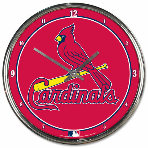 St. Louis Cardinals Chrome Wall Clock  OUT OF STOCK