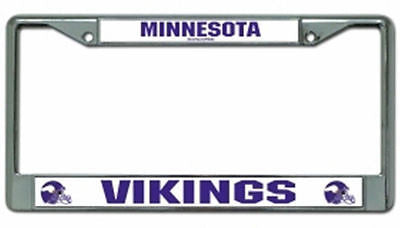 Minnesota Vikings Chrome Auto Tag Frame