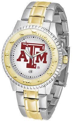 Texas A&M Aggies Competitor Two Tone Stainless Steel Men's Watch