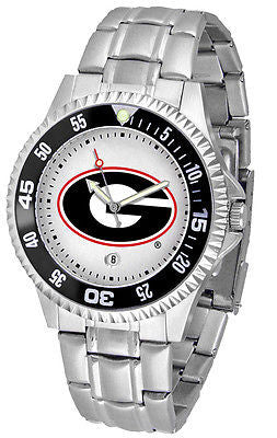 Georgia Bulldogs Men's Competitor Stainless AnoChrome with Color Bezel Watch