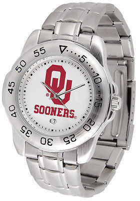 Oklahoma Sooners Men's Sports Stainless Steel Watch