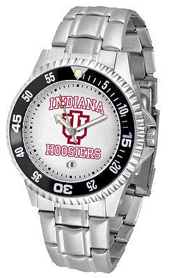 Indiana Hoosiers Men's Competitor Stainless AnoChrome with Color Bezel Watch