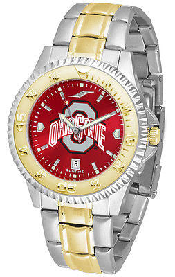 Ohio State Buckeyes Men's Competitor Stainless Steel AnoChrome Two Tone Watch