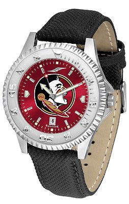 Florida State Seminoles Men's Competitor AnoChrome Leather Band Watch