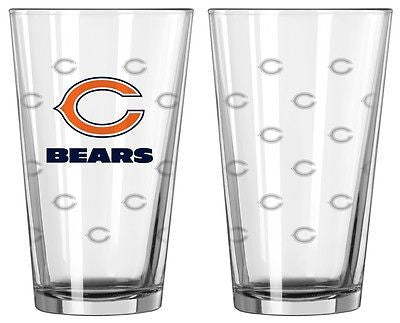 Chicago Bears Etched Pint Glass