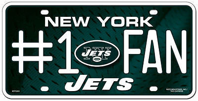 New York Jets Metal Car Tag