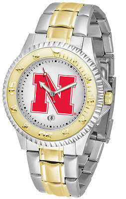 Nebraska Huskers Competitor Two Tone Stainless Steel Men's Watch