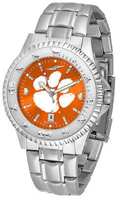 Clemson Tigers Men's Competitor Stainless Steel AnoChrome Watch