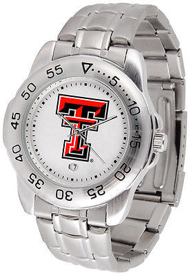 Texas Tech Men's Sports Stainless Steel Watch