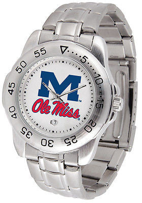 Mississippi Ole Miss Rebels Men's Sports Stainless Steel Watch