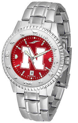 Nebraska Cornhuskers Men's Competitor Stainless Steel AnoChrome Watch