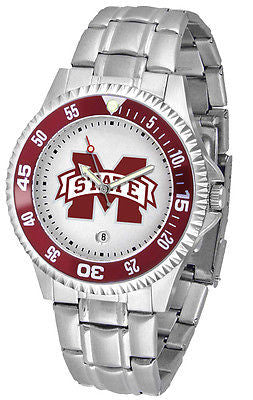 Mississippi State Bulldogs Men's Competitor Stainless with Color Bezel
