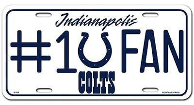 Indianapolis Colts Metal Car Tag