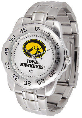 Iowa Hawkeyes Men's Sports Stainless Steel Watch