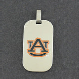 Auburn Tiger Dog Tag Pendant Necklace