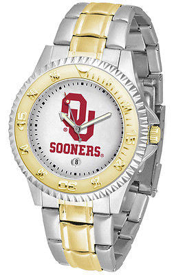 Oklahoma Sooners Competitor Two Tone Stainless Steel Men's Watch