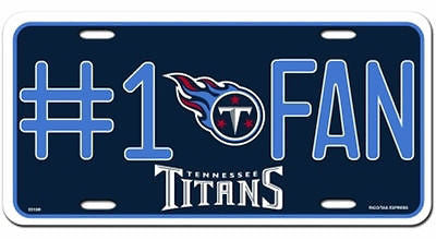 Tennessee Titans Metal Car Tag