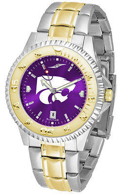 Kansas State Men's Competitor Stainless Steel AnoChrome Two Tone Watch