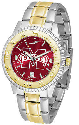 Mississippi State Men's Competitor Stainless Steel AnoChrome Two Tone Watch