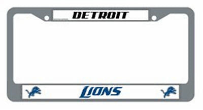 Detroit Lions Chrome Auto Tag Frame