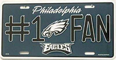 Philadelphia Eagles Metal Car Tag