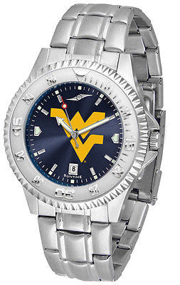 West Virginia Mountaineers Men's Competitor Stainless Steel AnoChrome Watch