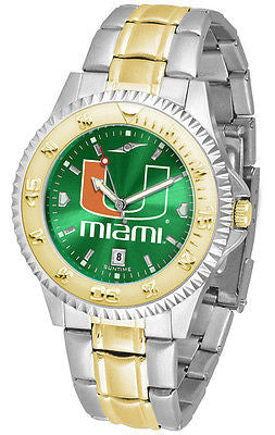 Miami Hurricanes Men's Competitor Stainless Steel AnoChrome Two Tone Watch