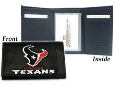 Houston Texans Leather Men's Tri Fold Wallet