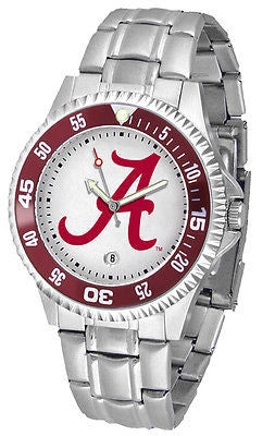 Alabama Men's Competitor Stainless Steel with Color Bezel Watch