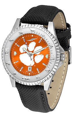 Clemson Tigers Men's Competitor AnoChrome Leather Band Watch