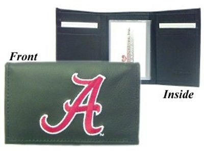 Alabama Crimson Tide Men's Tri Fold Leather Wallet OUT OF STOCK