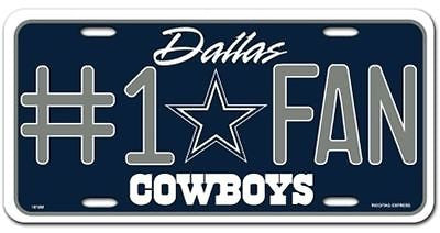 Dallas Cowboys Metal Car Tag