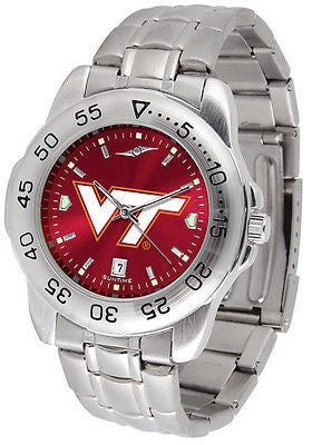 Virginia Tech Men's Stainless Steel Sports AnoChrome Watch