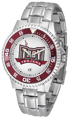 Troy University Men's Competitor Stainless Steel AnoChrome with Color Bezel