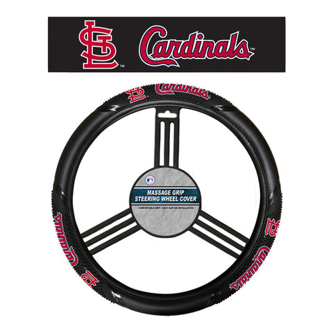 St. Louis Cardinals Steering Wheel Cover Massage Grip Style