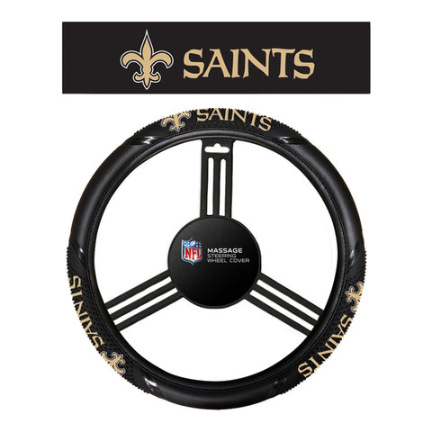 New Orleans Saints Steering Wheel Cover Massage Grip Style