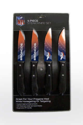 Denver Broncos 4 Piece Knife Set