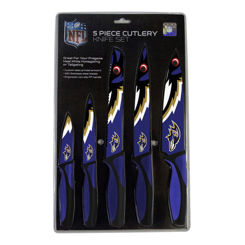 Baltimore Ravens 5 Piece knife Set