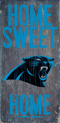 Carolina Panthers Home Sweet Home Wood Wall Sign