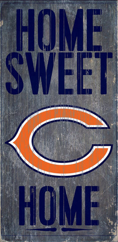 Chicago Bears Home Sweet Home Wood Wall Sign