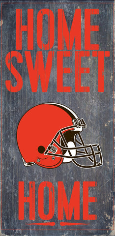 Cleveland Browns Home Sweet Home Wood Wall Sign