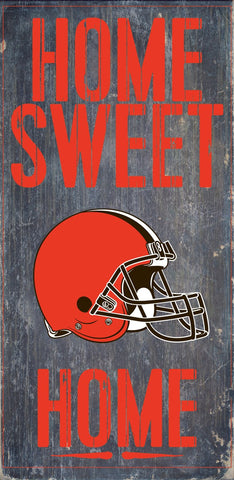 Cleveland Browns Home Sweet Home Wood Wall Sign