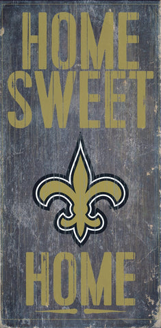 New Orleans Saints Home Sweet Home Wood Wall Sign