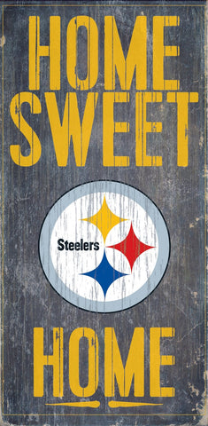 Pittsburgh Steelers Home Sweet Home Wood Wall Sign